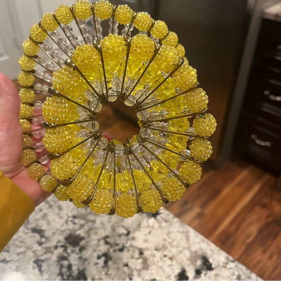 VTG MCM Safety Pin & Bead Basket tramp art granny core mid century vintage - Picture 6 of 9